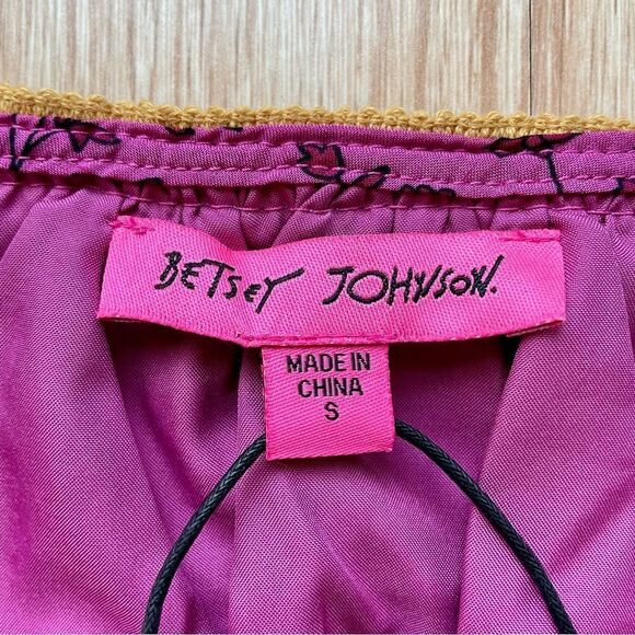 NWT Betsey Johnson Pink/Purple Vines of Bali Mini Dress - Size: Small - Picture 5 of 13
